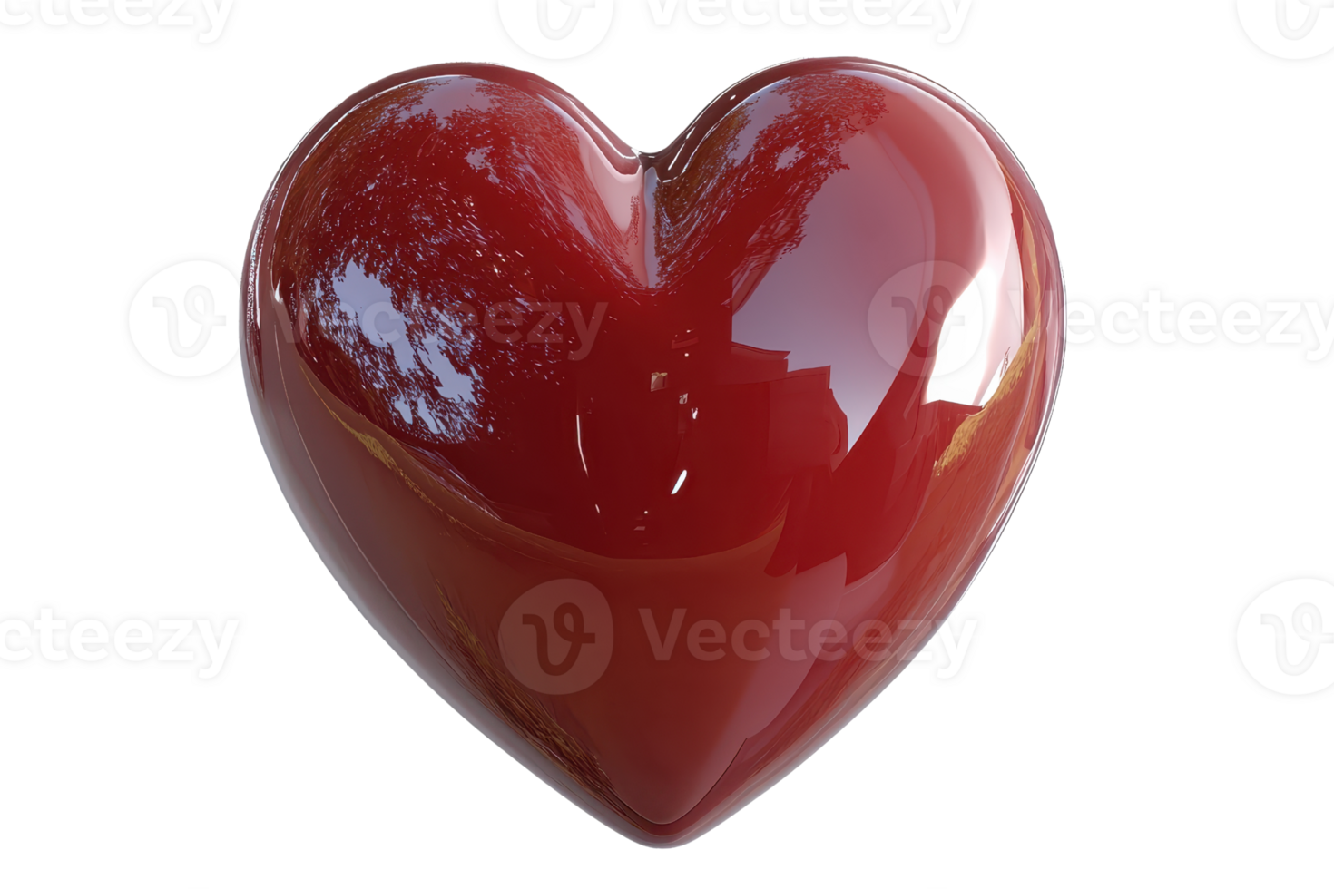 A shiny red heart symbolizing love and affection. png