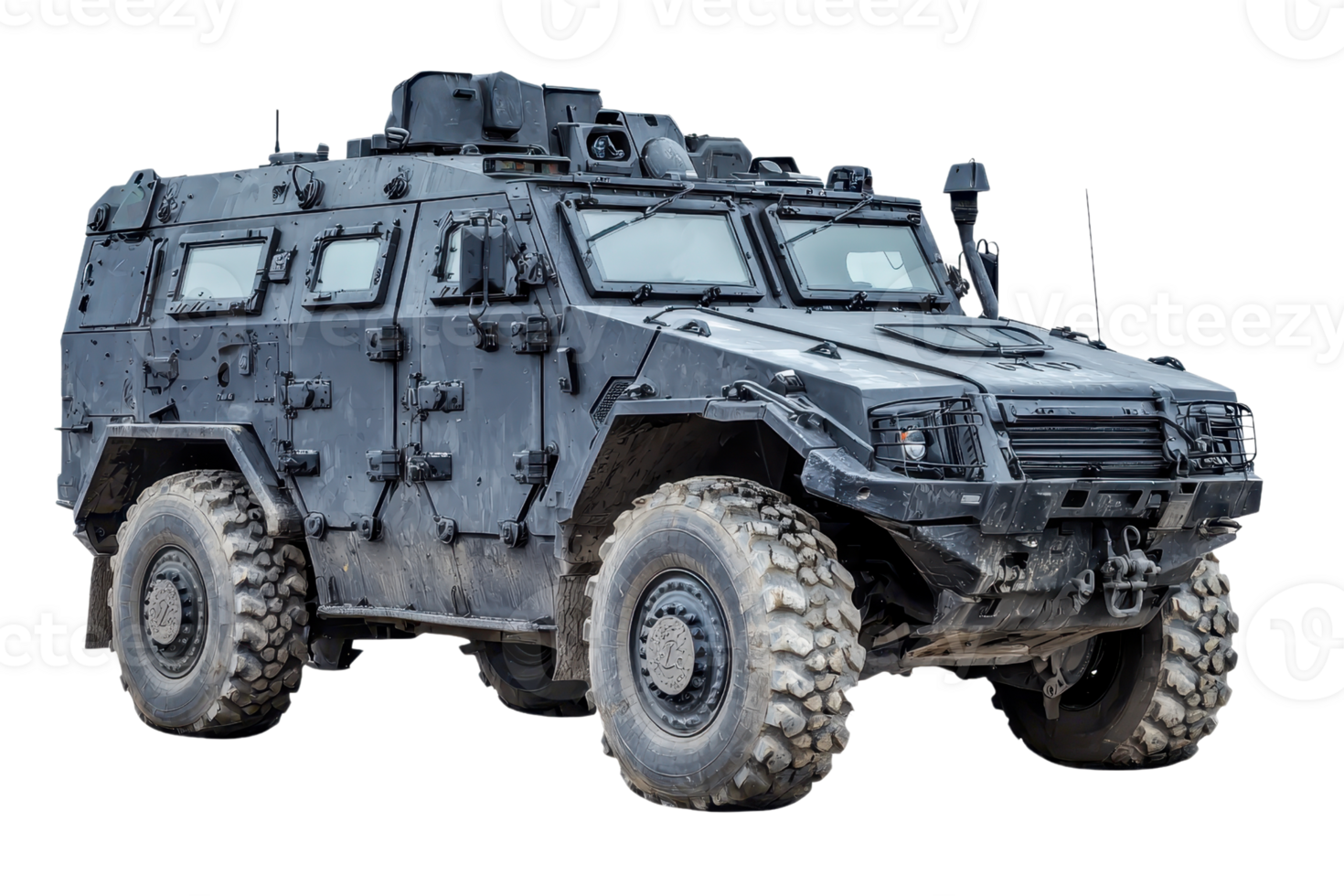 A rugged, armored military vehicle designed for tactical operations and transporting personnel safely in hostile environments. png
