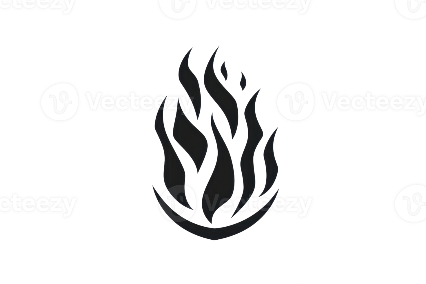 A stylized flame design featuring elongated, sharp edges representing movement and intensity. png