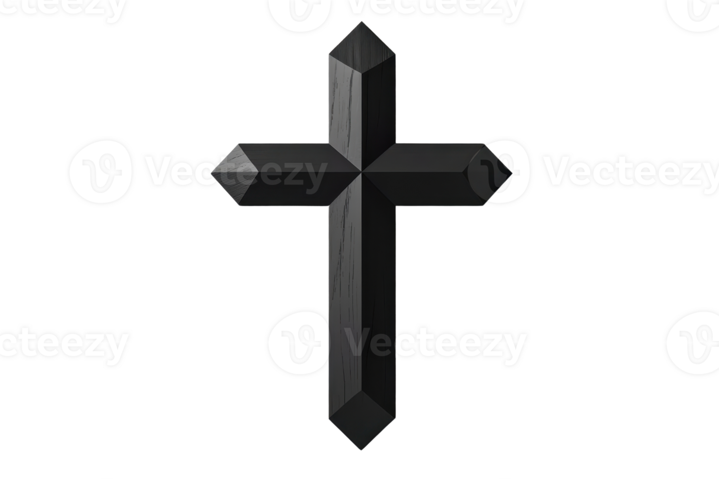 A stylized black cross featuring geometric shapes and sharp angles. png