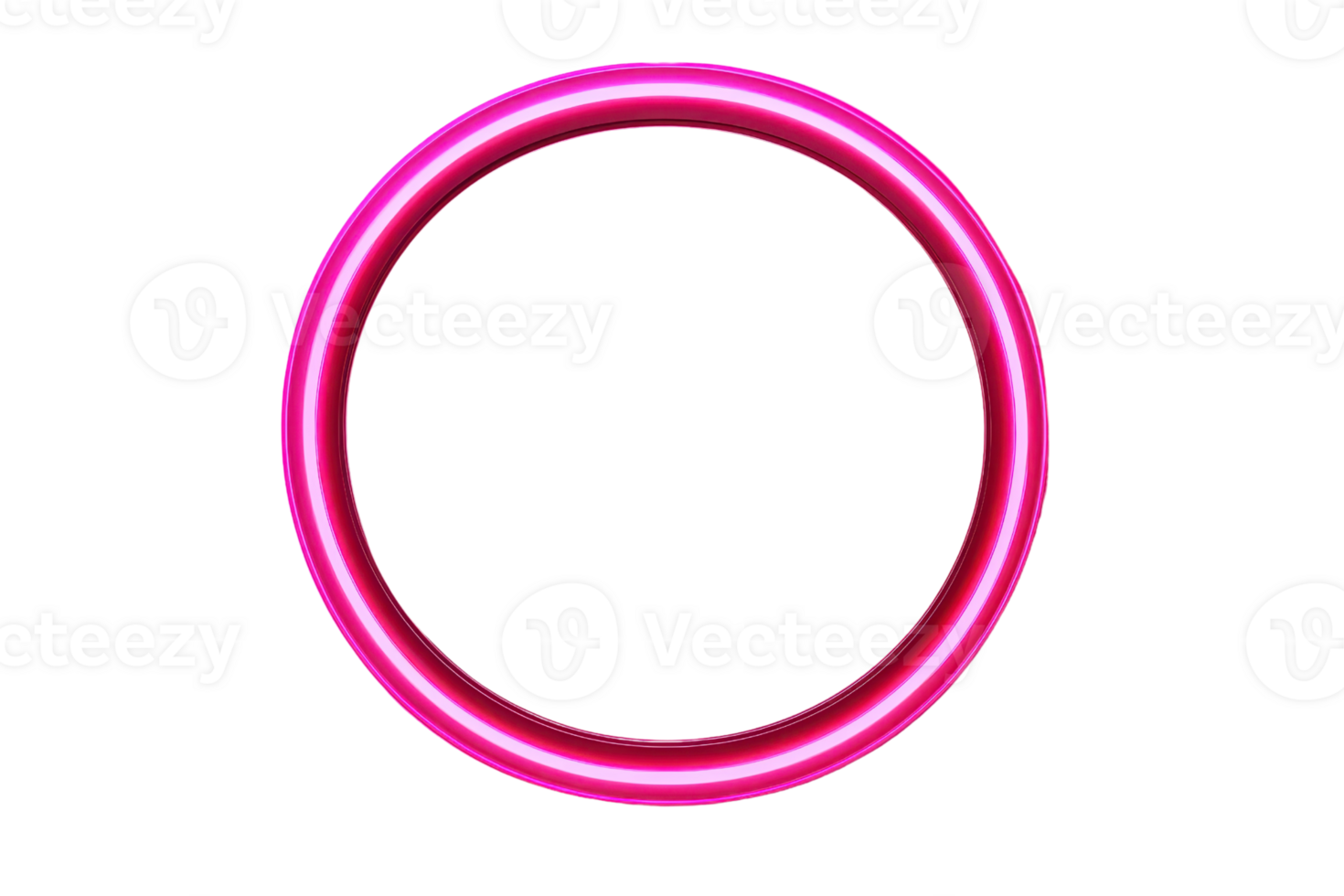 A glowing pink neon circle, radiating vibrant light, creating a striking visual element. png