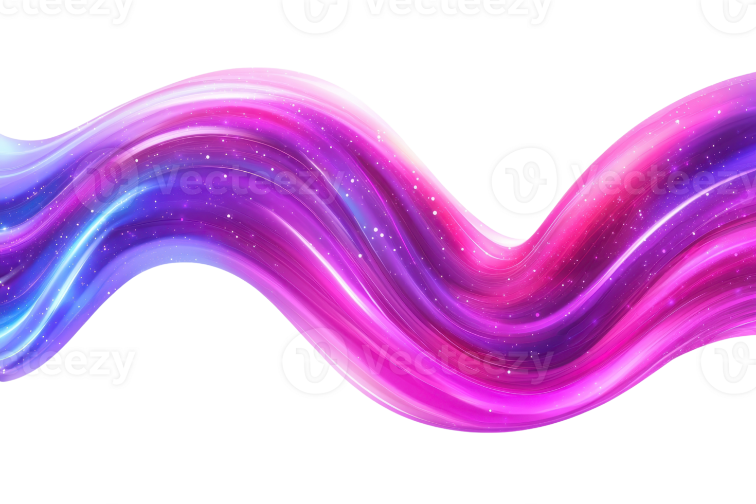 A vibrant, flowing wave of pink and blue hues with a shimmering effect. png