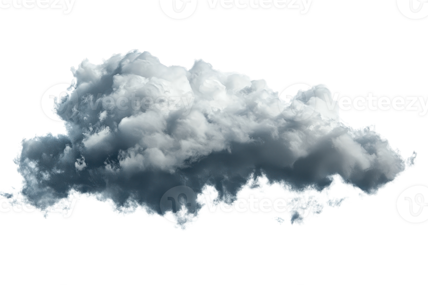 A fluffy, white cloud with a billowy texture, showcasing varying shades of gray and white, creating a soft, ethereal appearance. png