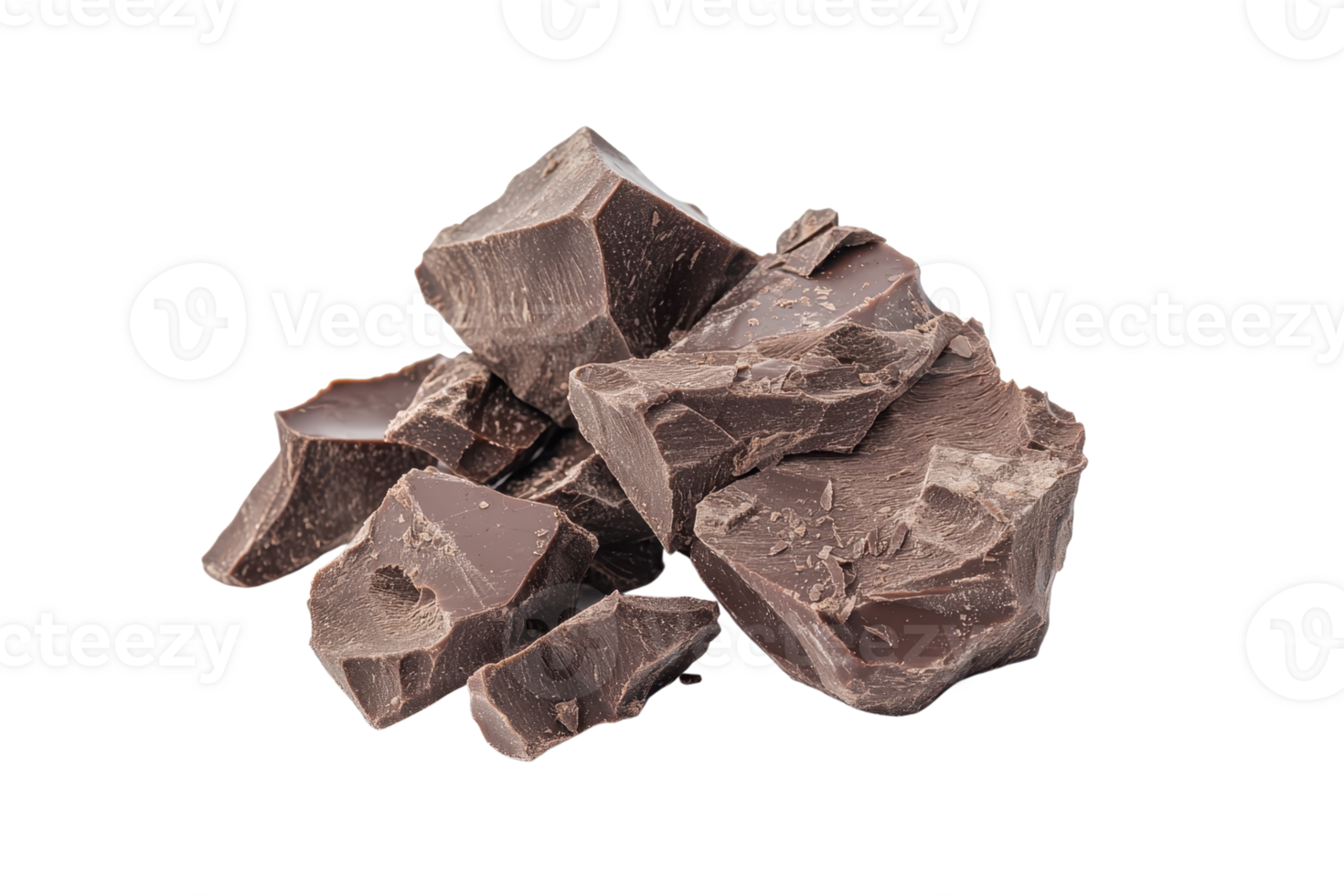 A cluster of rugged, irregularly shaped brown rocks with sharp edges and a rough texture. png
