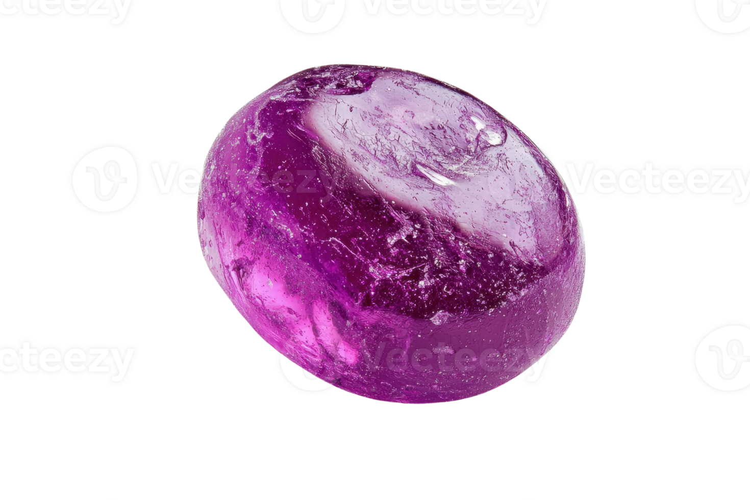 A vibrant purple gemstone with swirling patterns, showcasing its unique texture and clarity. png