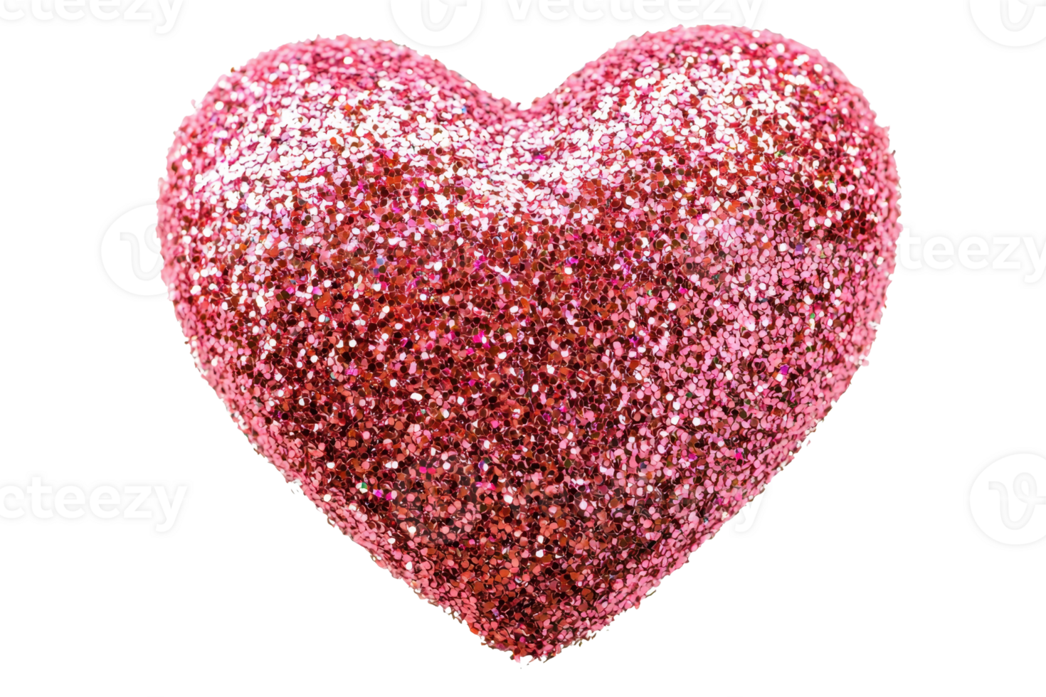 A sparkling pink heart adorned with glitter, embodying themes of love and celebration. png