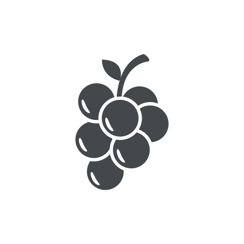 illustration of flat design of grapes. vector