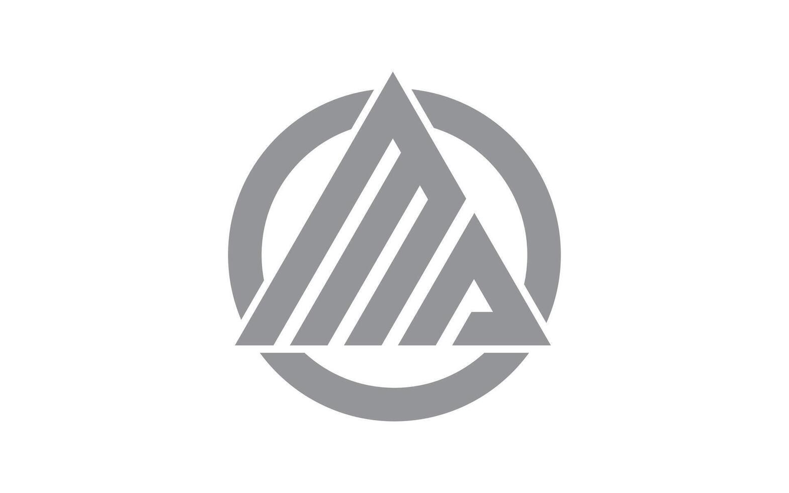 MA initial badge logo template vector