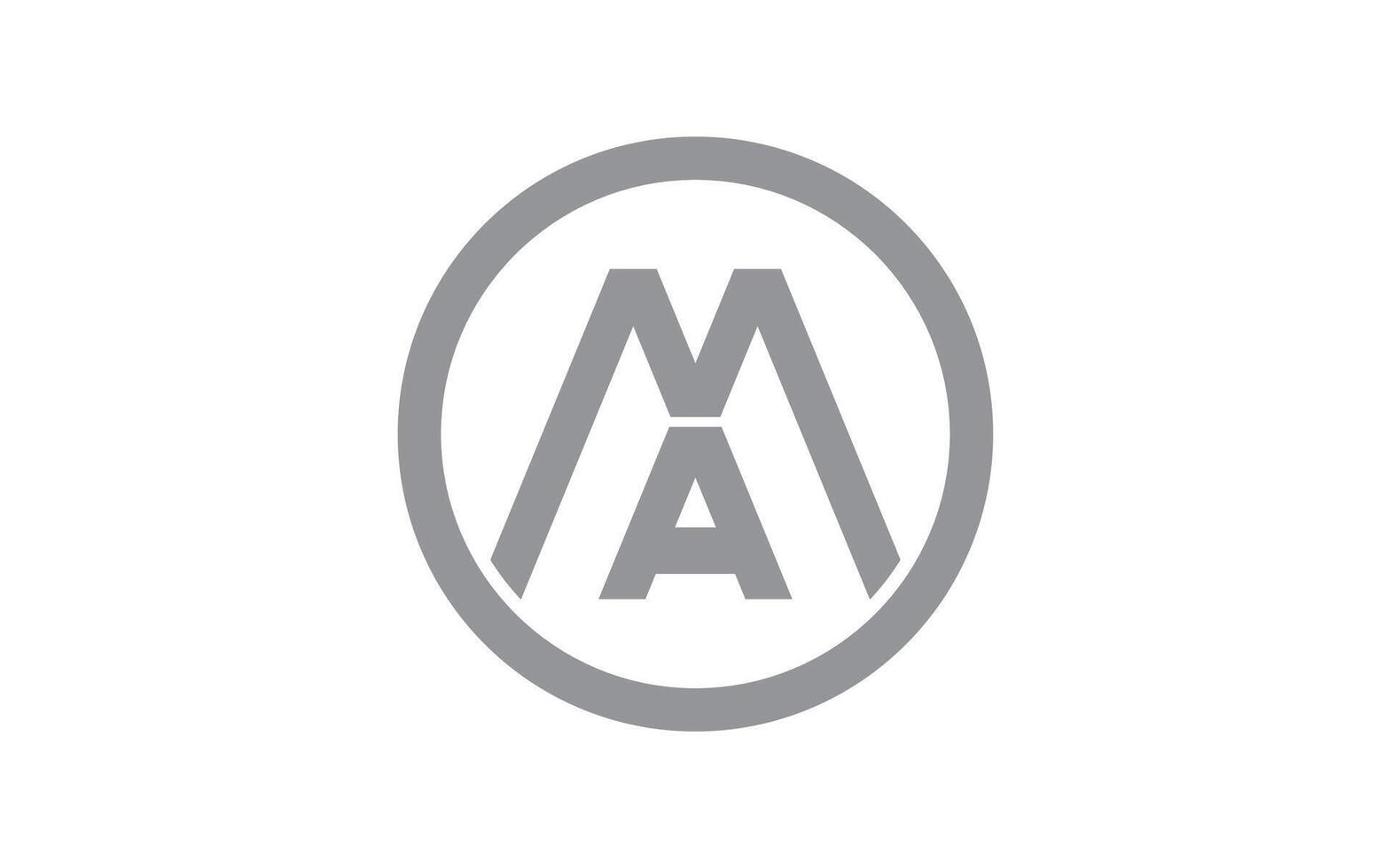 MA initial badge logo vector