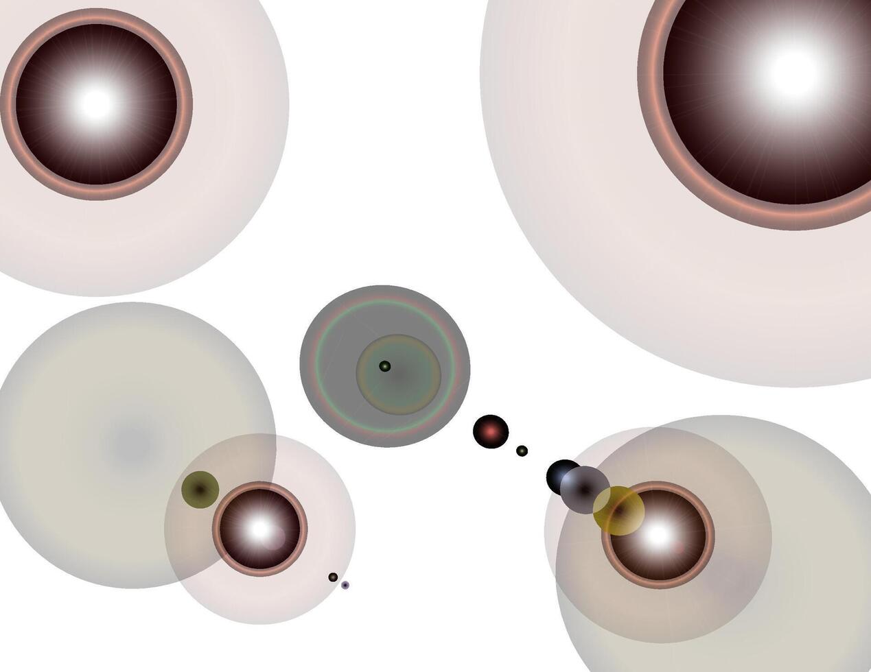 Abstract Composition of Spheres and Light Effects vector