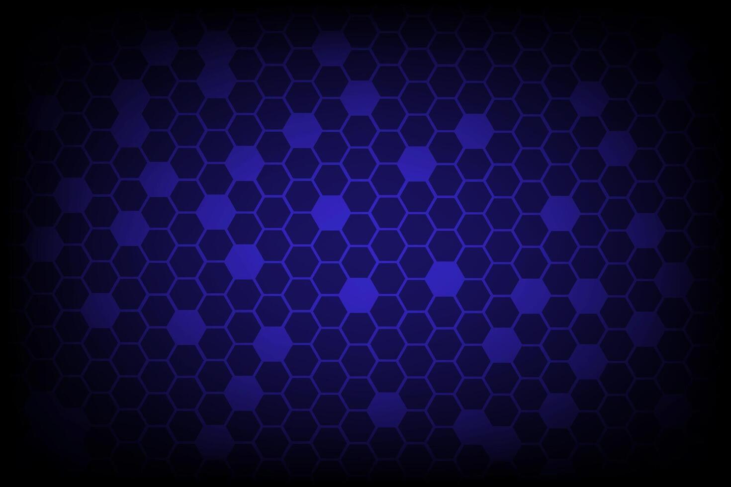 Abstract dark blue digital hexagon grids perspective design background vector