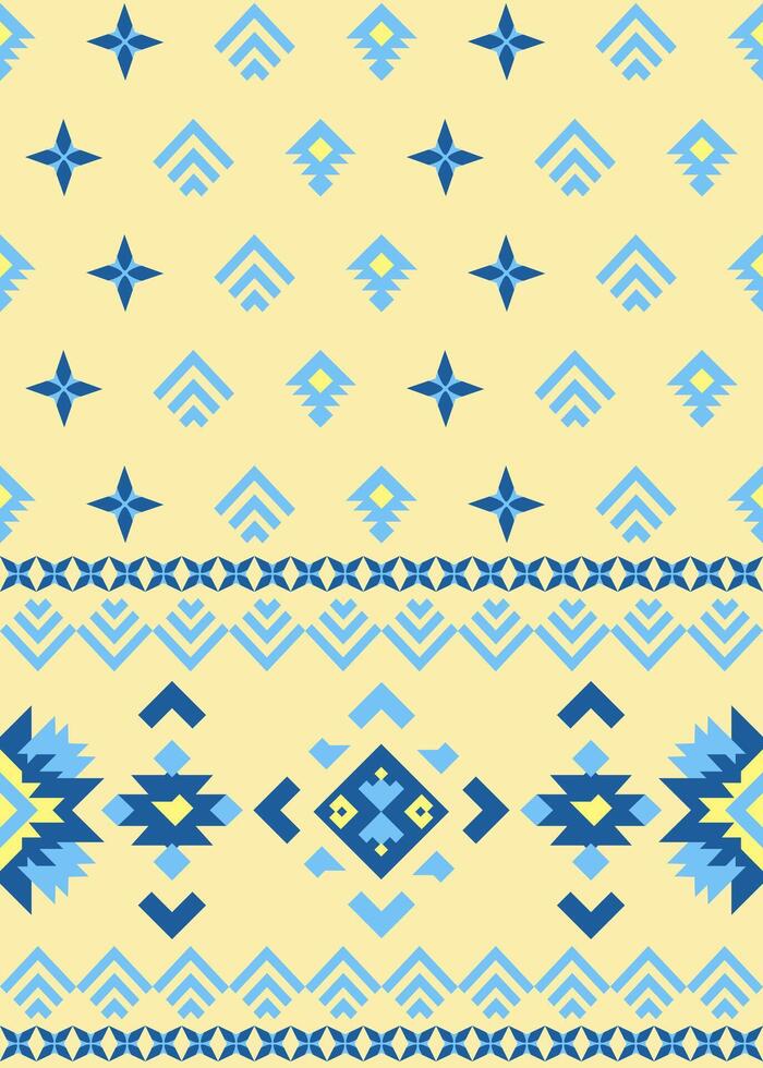 Summer colored tribal geometric design for Native American fabric, batik and wallpaper vector