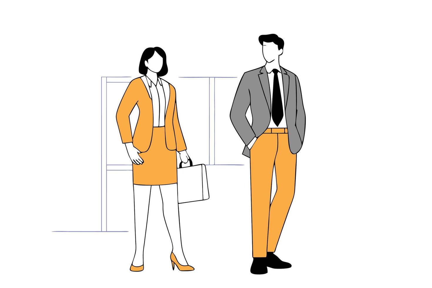 Empower your brand visuals with a professional business woman illustration in formal attire perfect for corporate branding career content and leadership themes vector