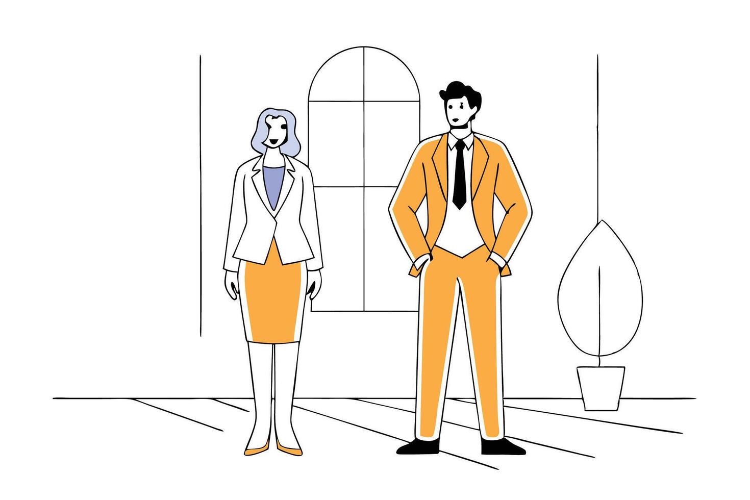 Inspire confidence and professionalism with this well dressed female character design ideal for marketing materials business presentations or modern office scenes vector