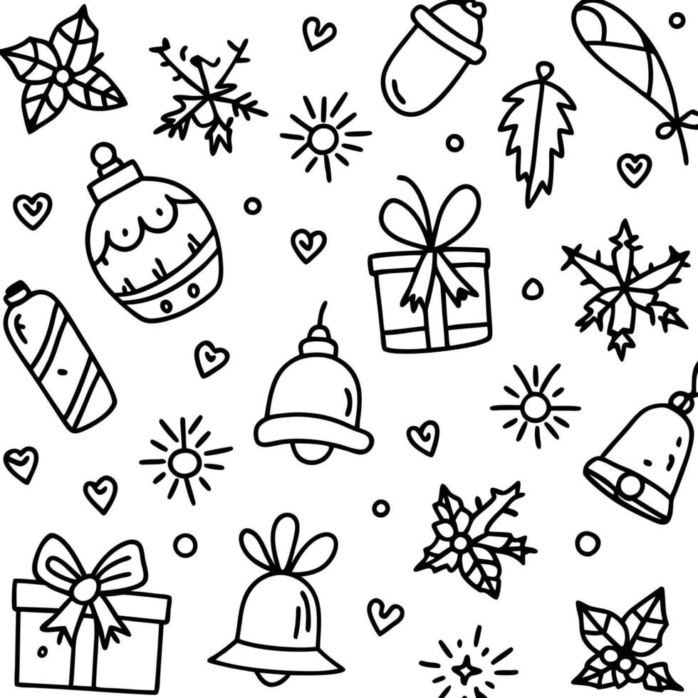 christmas coloring pages for kids vector