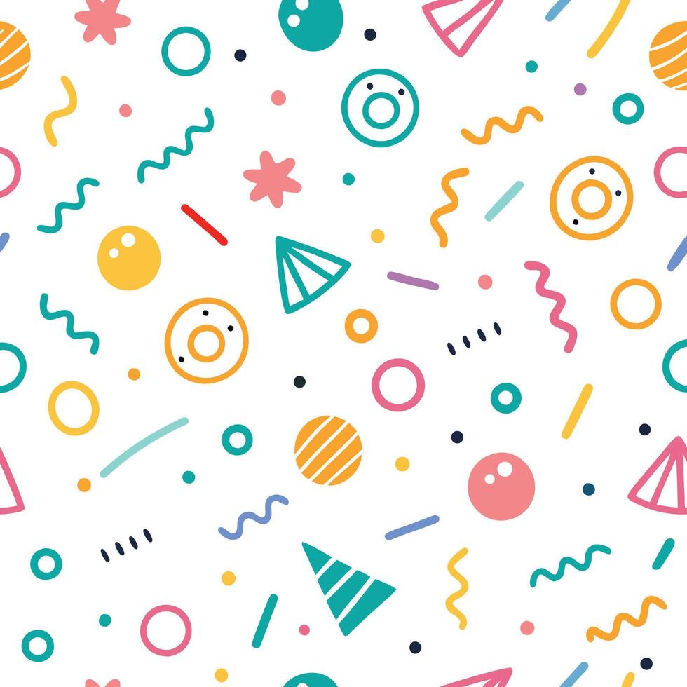 seamless pattern with colorful shapes circles vector
