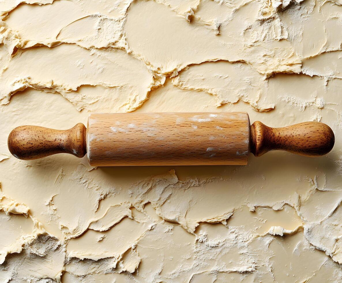 A rolling pin on a white background photo