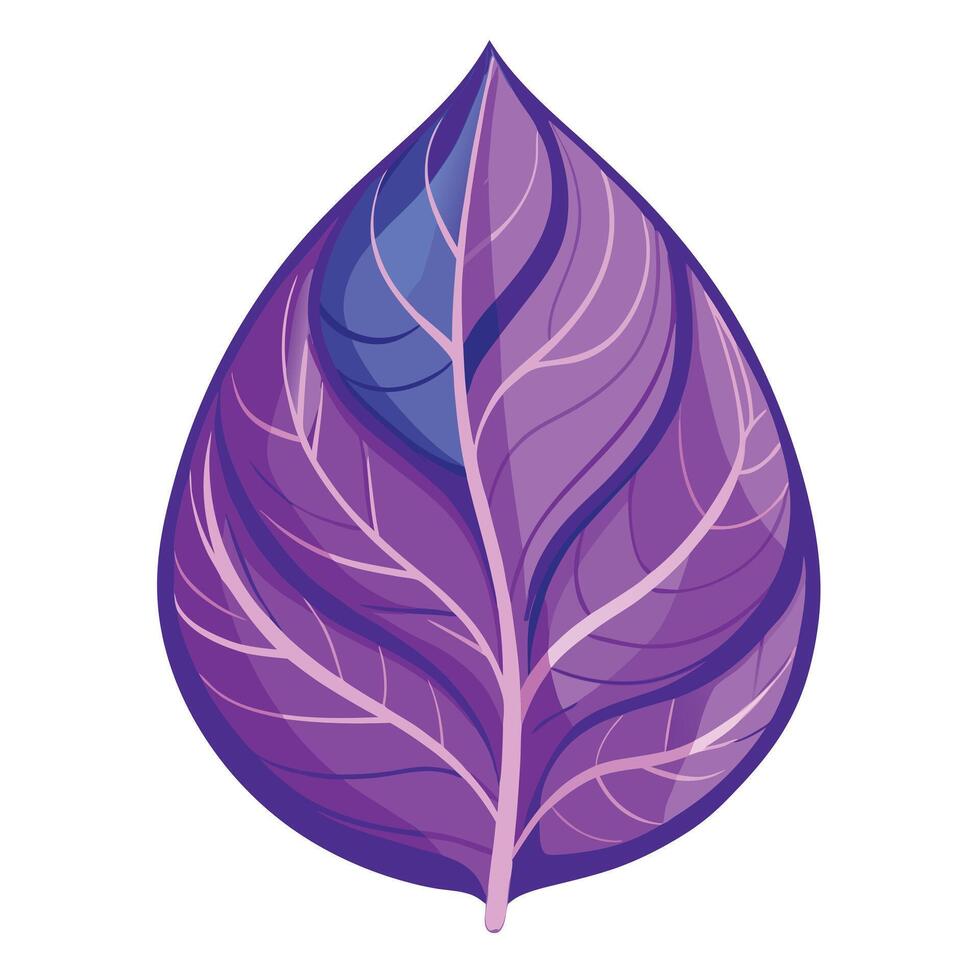 a purple leaf with a white background vector