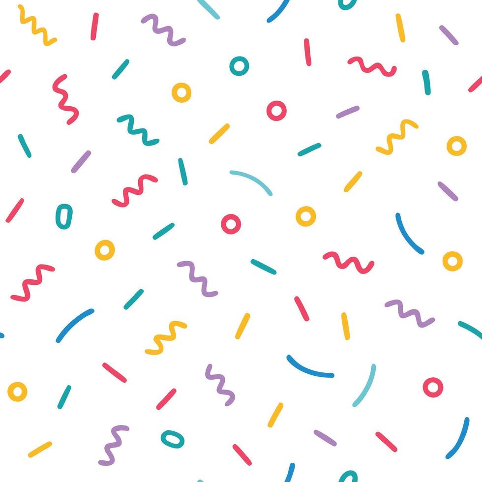 a colorful pattern with different shapes and colors vector