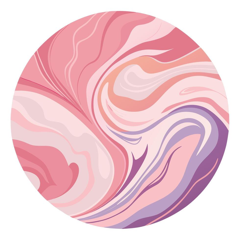 a pink and purple swirl in a circle vector