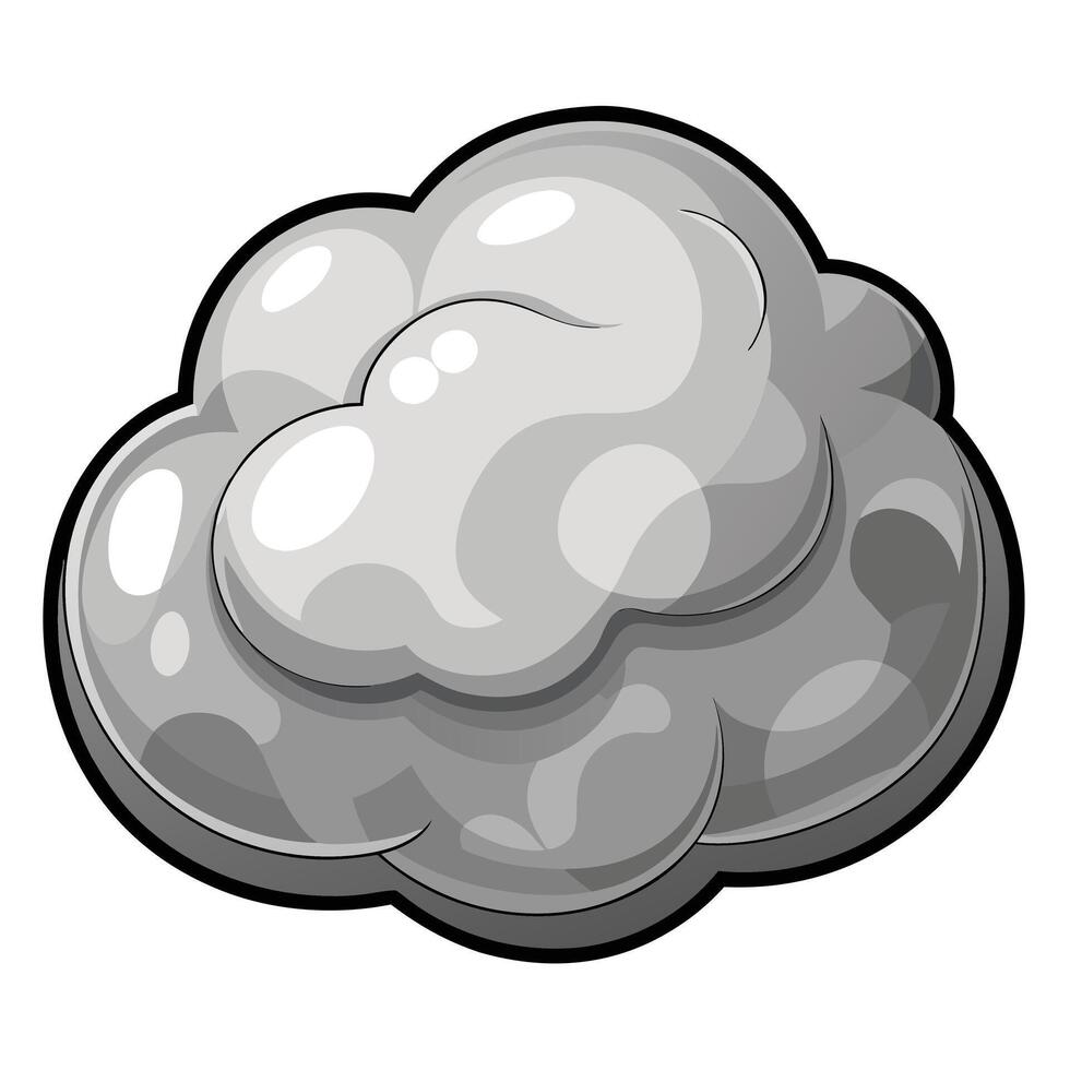 a cartoon cloud with a white background vector