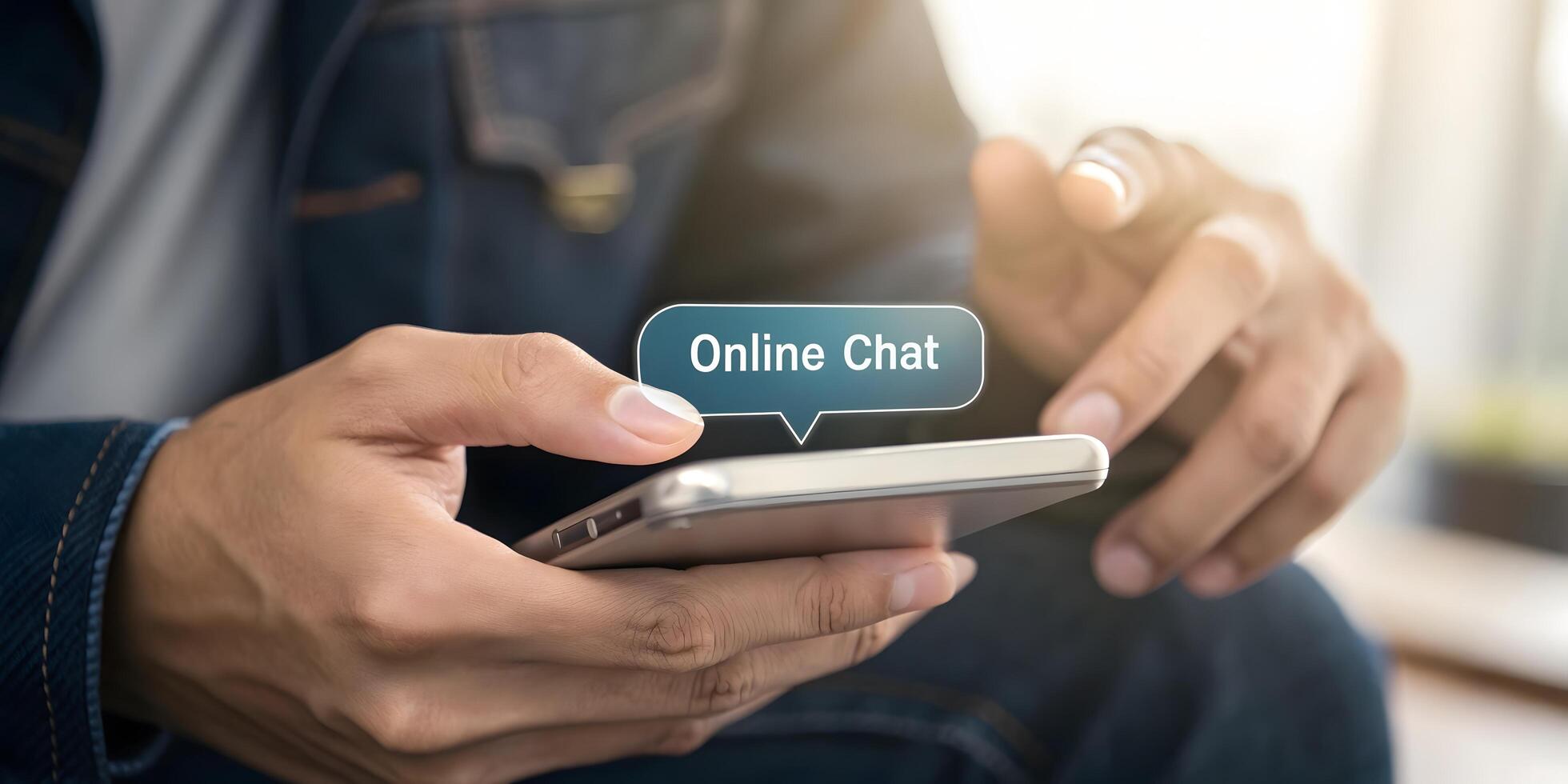 Online chat concept photo