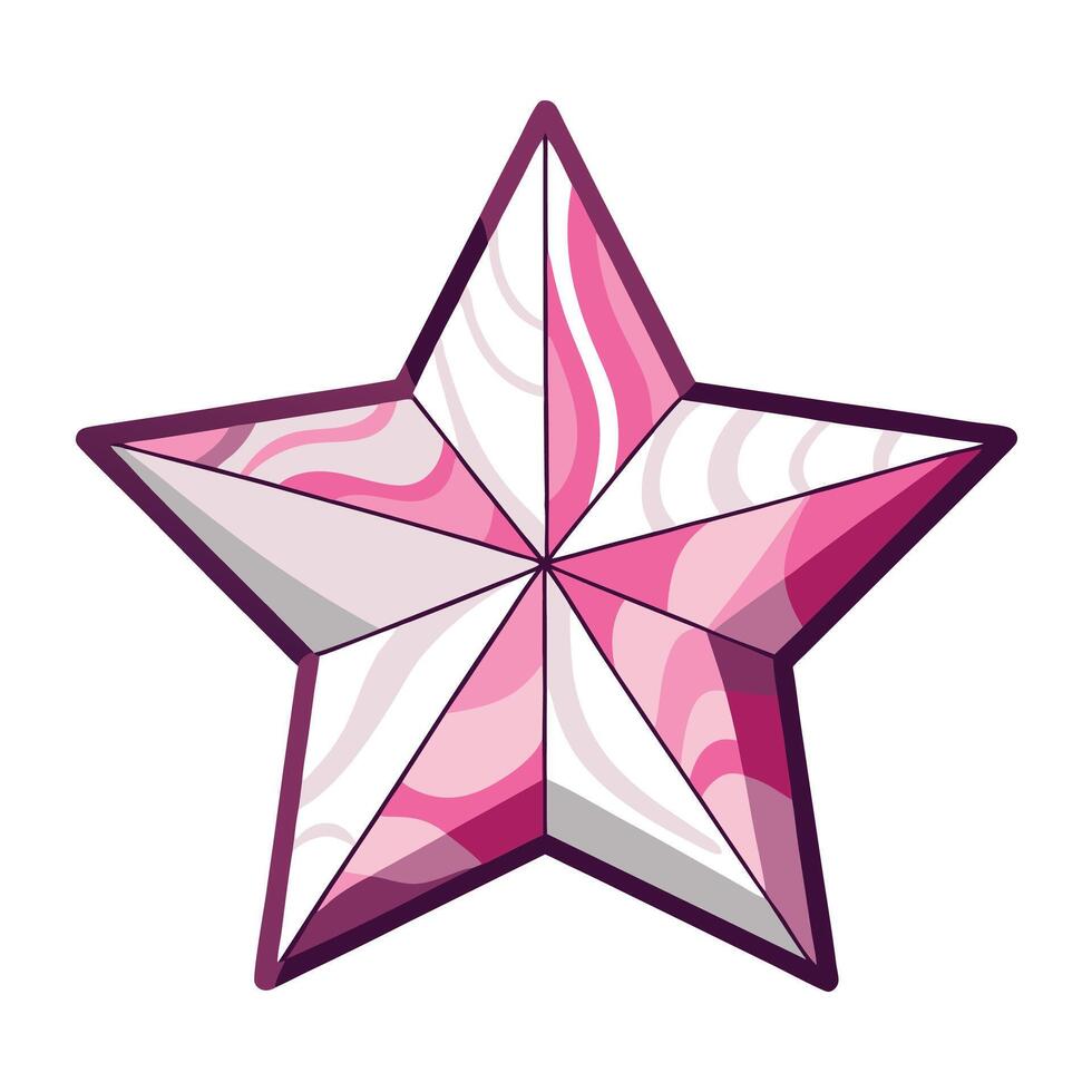 a pink star with a white background vector