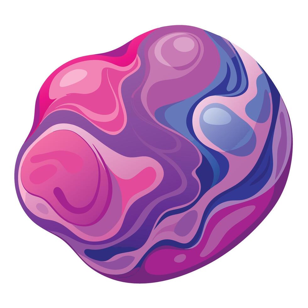 a purple and blue marble with a swirl pattern vector