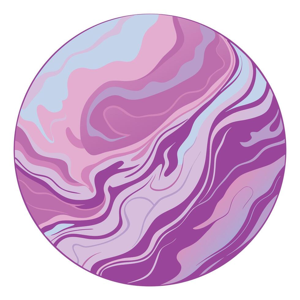 a purple and blue marble with swirls vector