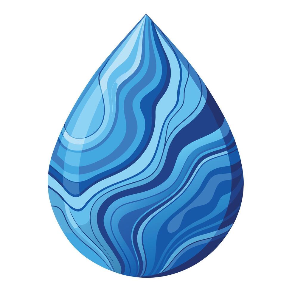 water drop with blue water droplet illustration vector