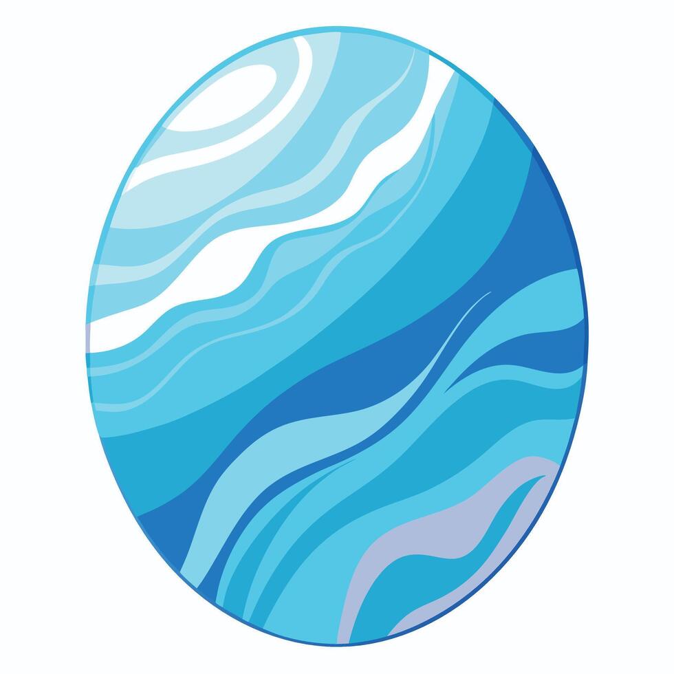 a blue marble with waves on it vector