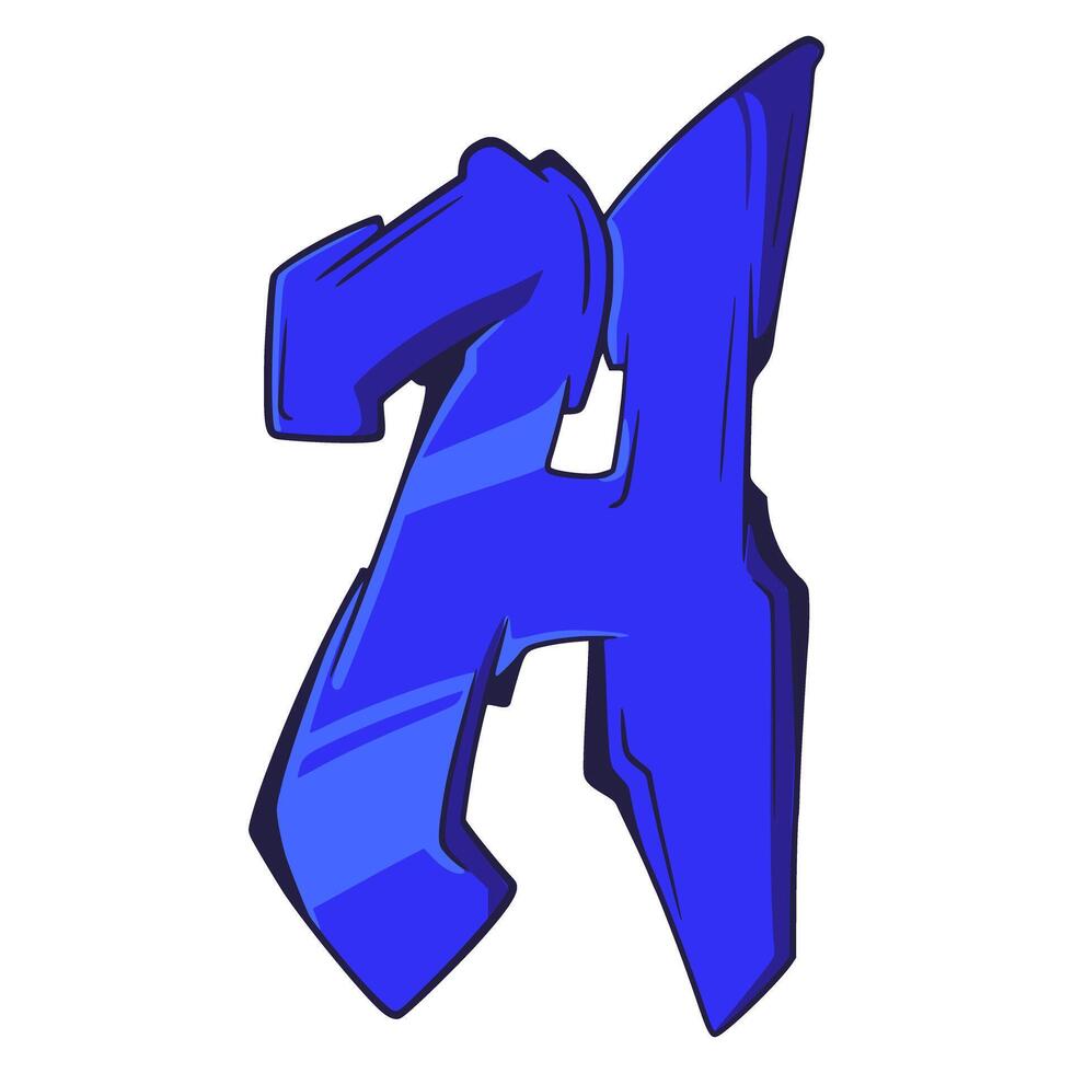 A Graffiti Font Urban Typography. Hiphop Font Illustration vector