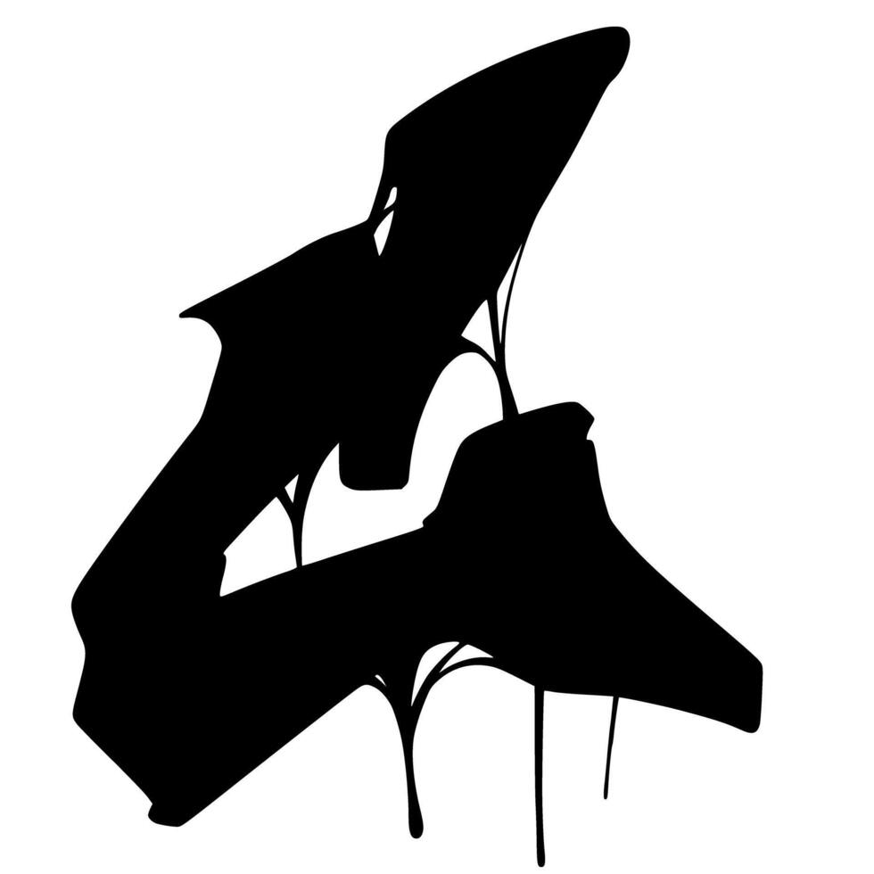 C Font Graffiti Scratch Brush Alphabet vector