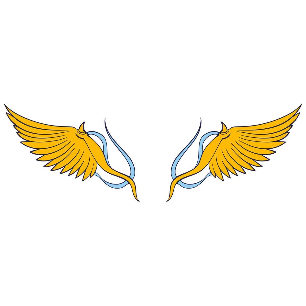 Wing art design decoration logo vector