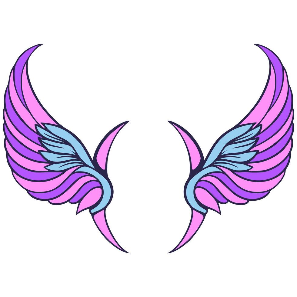 Wing decoration frame logo vector