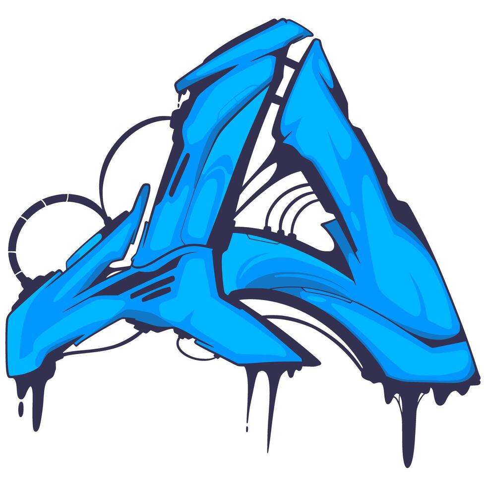 D Graffiti Font design Urban Typography. Hiphop Font Illustration vector