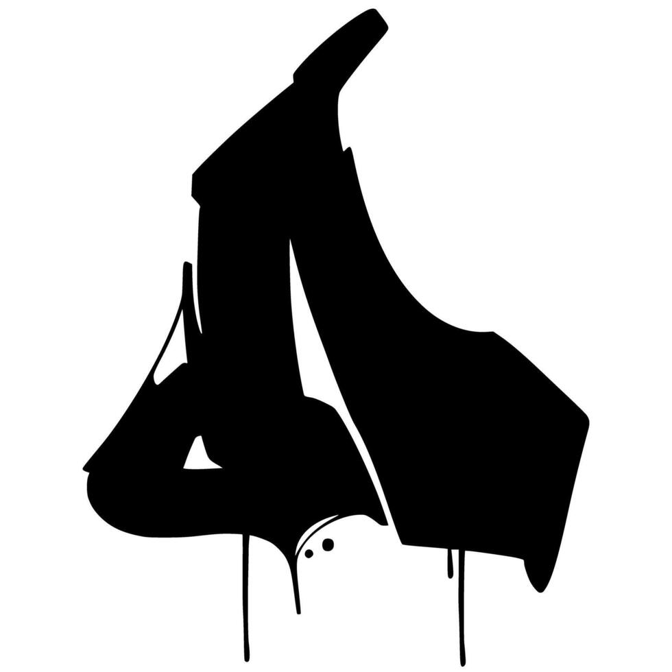 D Font Graffiti Scratch Brush Alphabet vector