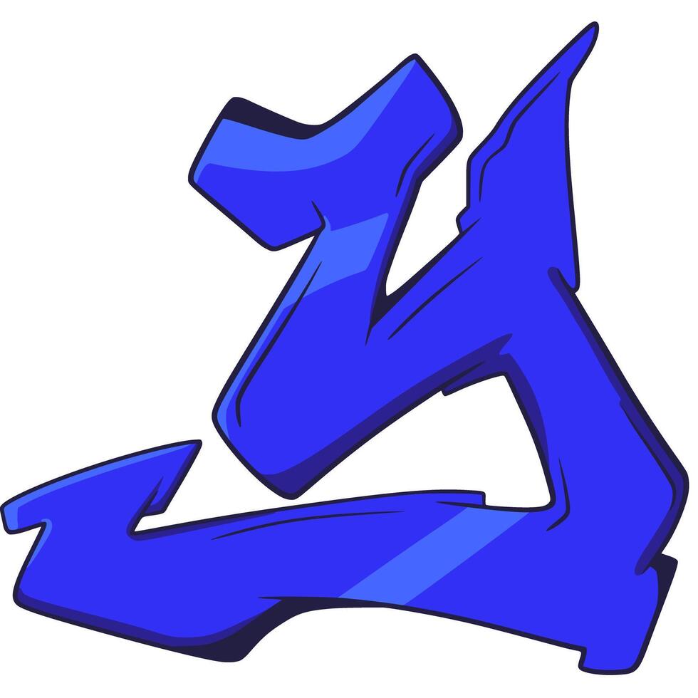 Y Graffiti Font Urban Typography. Hiphop Font Illustration vector
