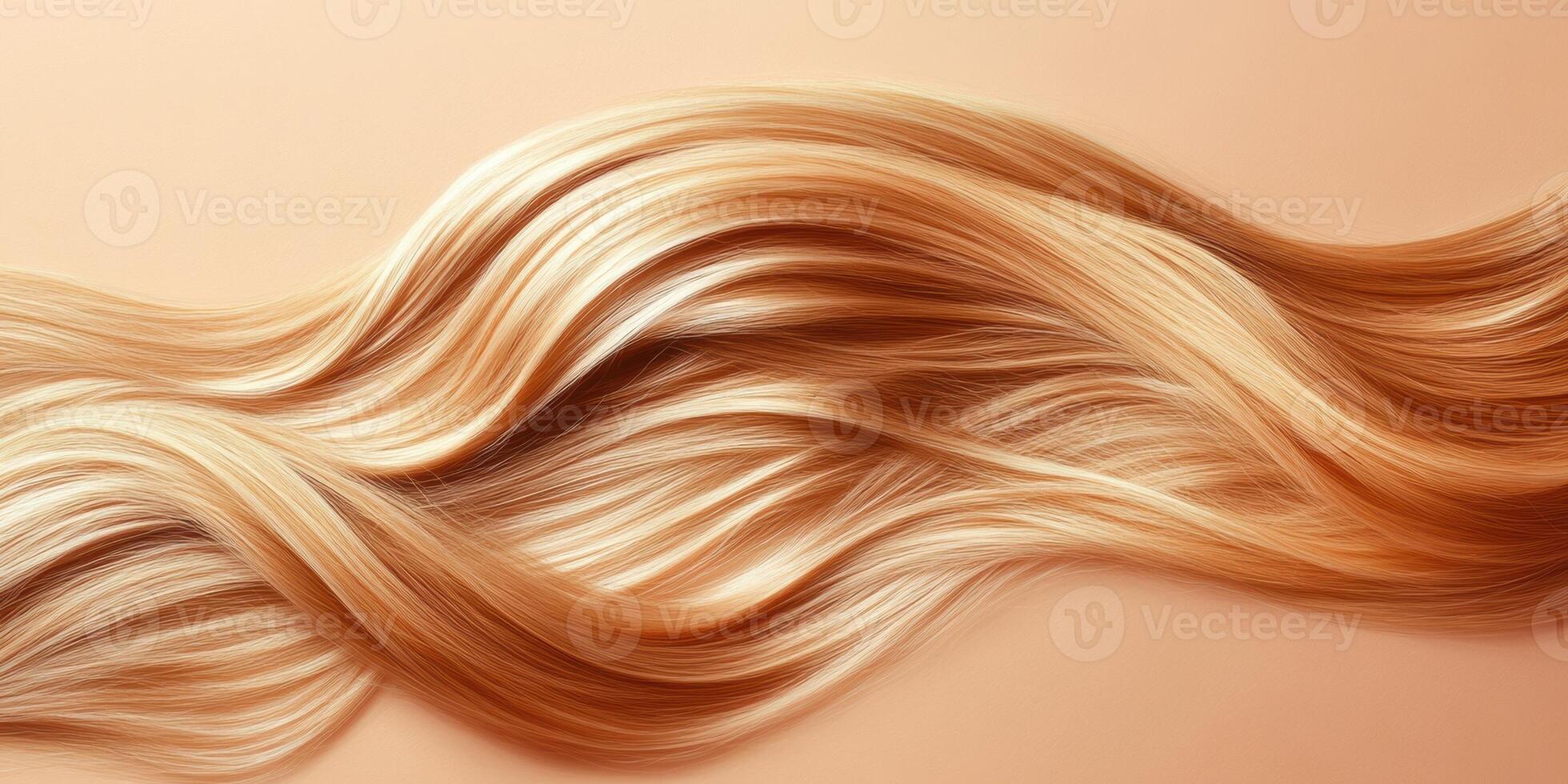 Photorealistic close up of luxurious hair texture in high fidelity for beauty and design projects photo