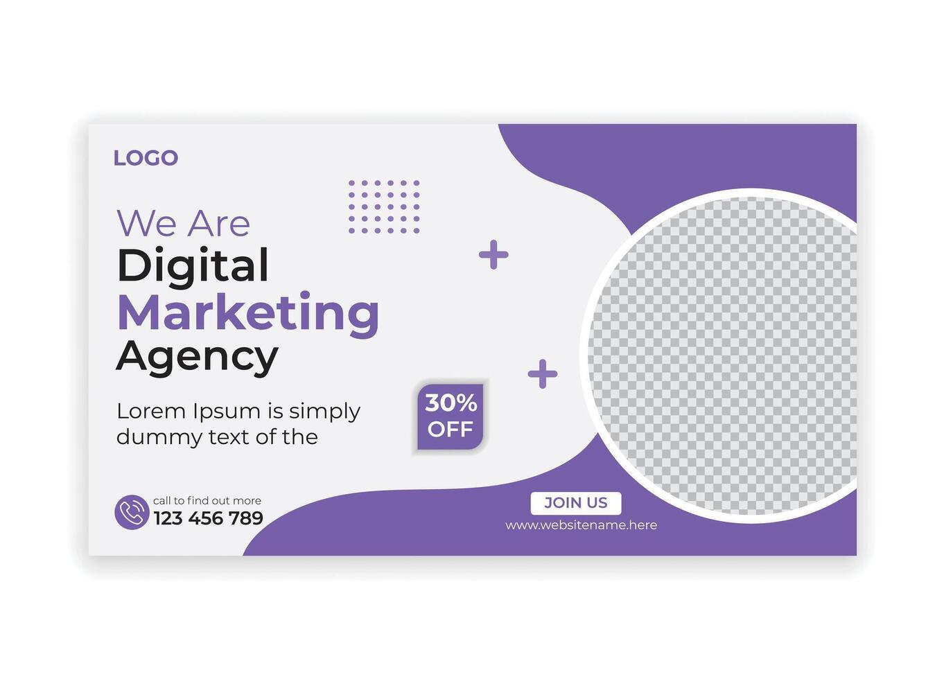 Digital Marketing Agency Web Banner Template vector