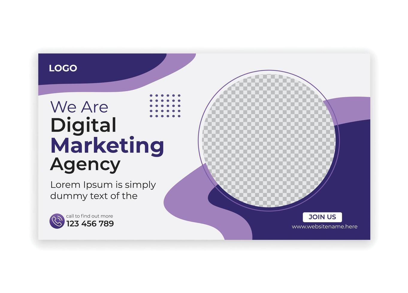 Modern Digital Marketing Ad Banner Design vector