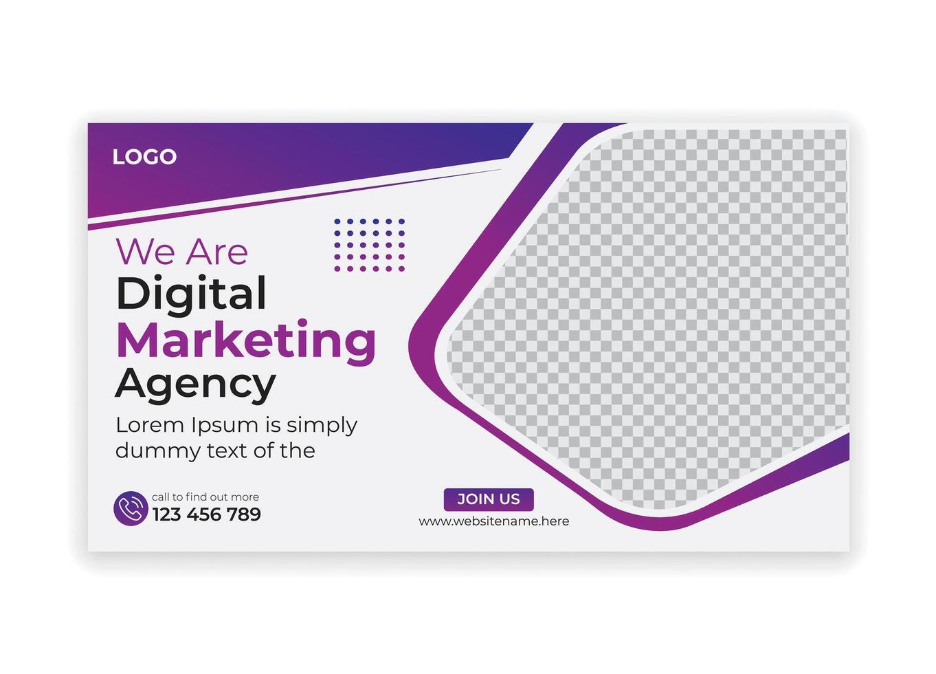 Corporate Digital Advertising Banner Layout vector