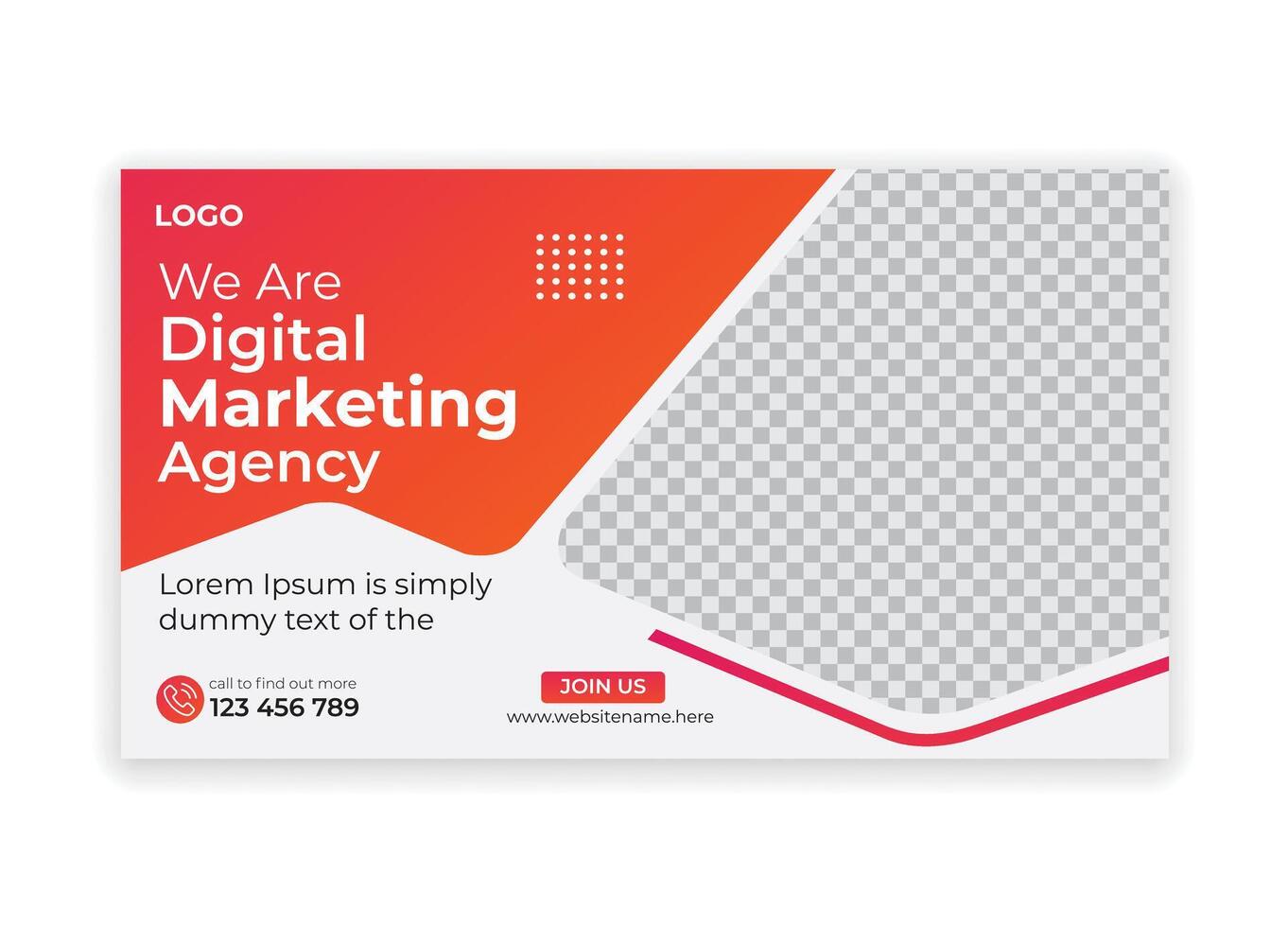 Marketing Consultant Banner for Social Ads vector