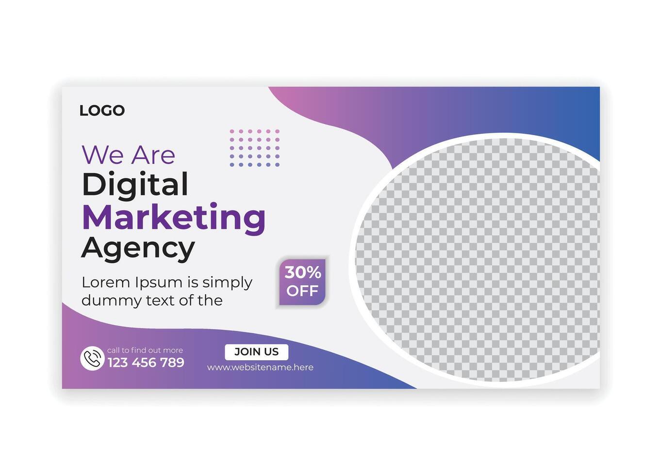 Marketing Agency Promotional Design Template vector