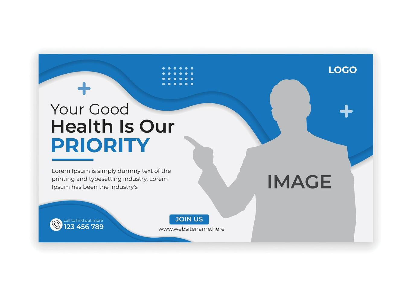 Healthcare Social Media Banner Template Design vector