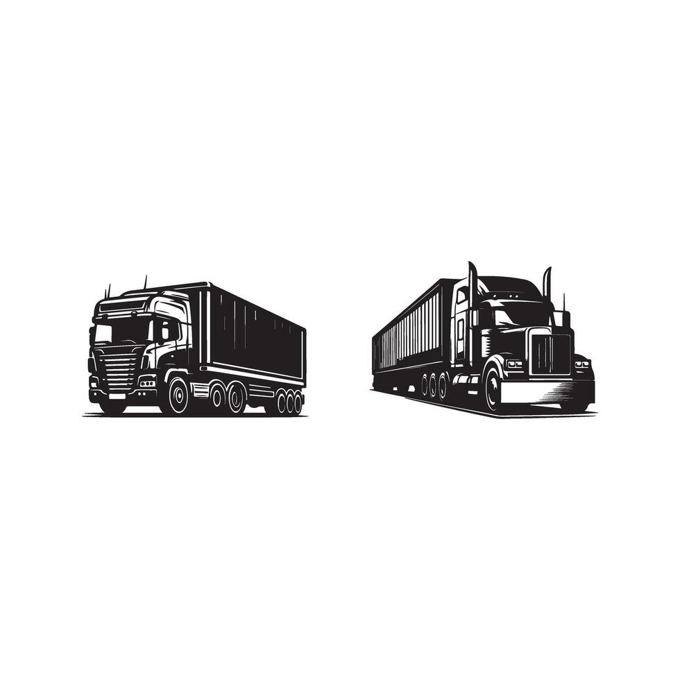 Truck icons set illustration vector