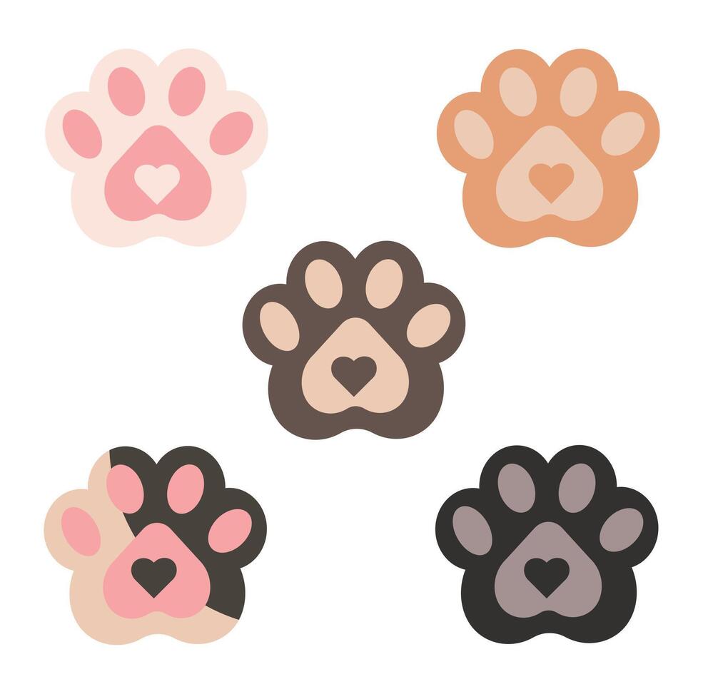 Cute Cartoon Cat Paw vector