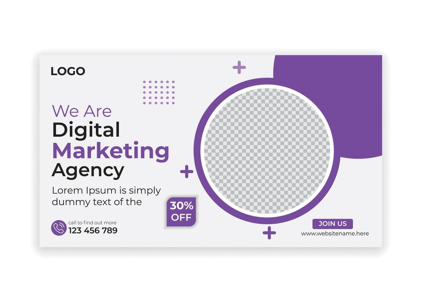 Freelancer Marketing Social Media Ad Banner vector