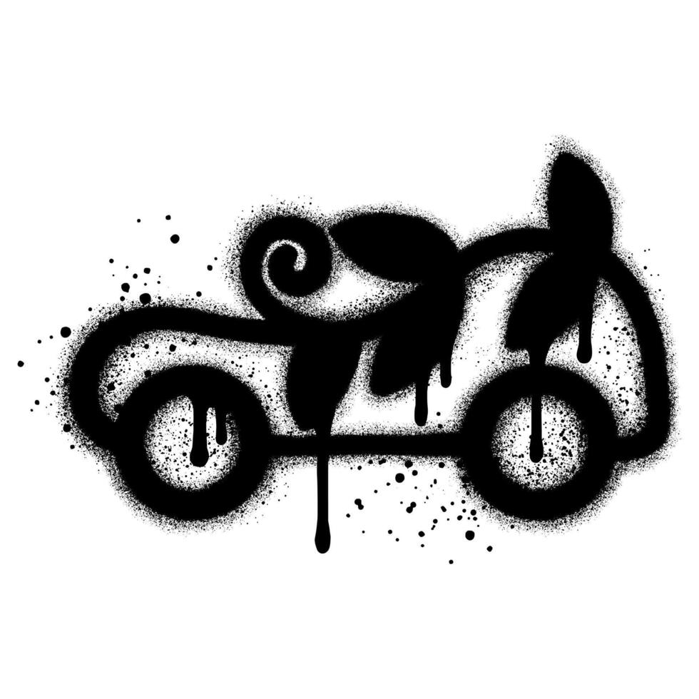 Car graffiti and leaves sprayed with black spray paint for an Eco friendly vehicle concept. vector