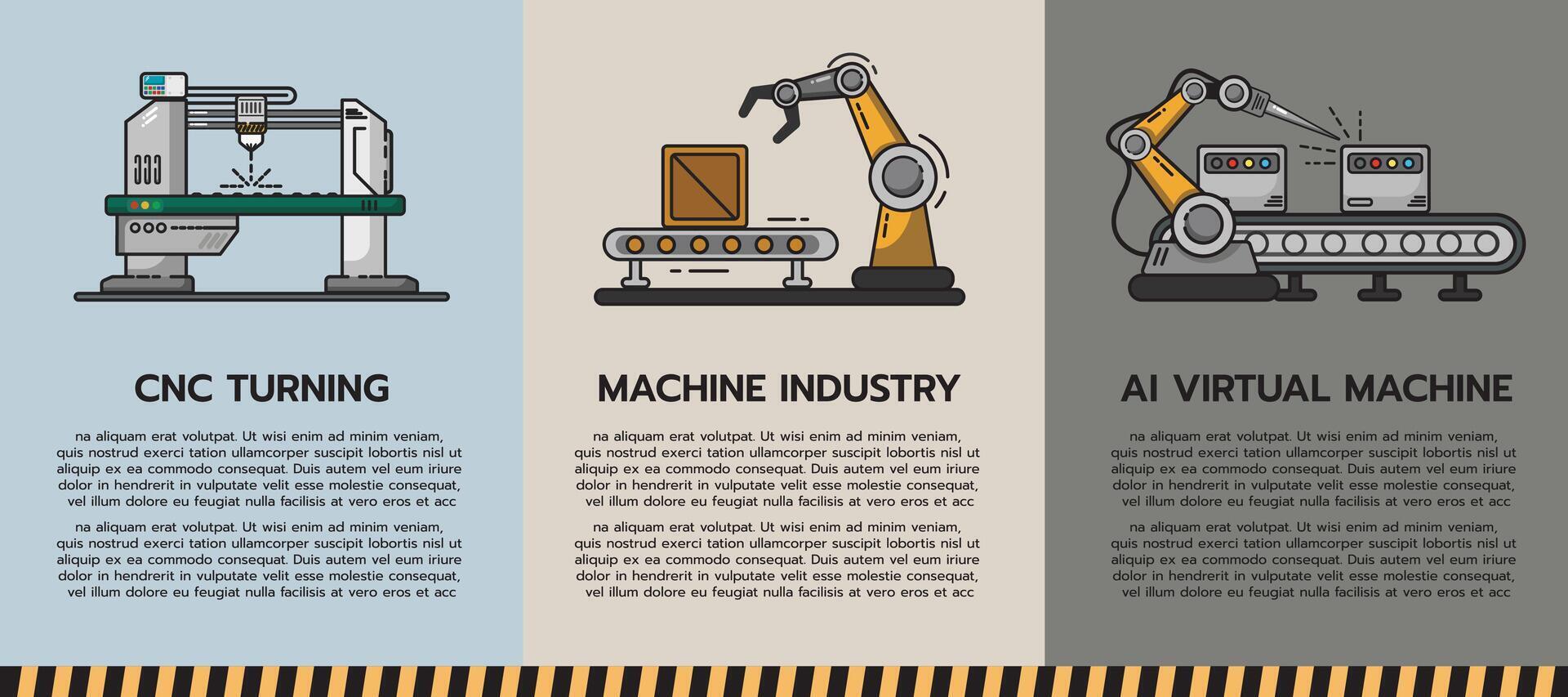 3 banner icon industry vector